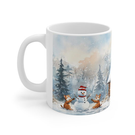 Keramisk Julekopp med Julemotiv #5 – Perfekt Gave til Kaffe, Te eller Kakao