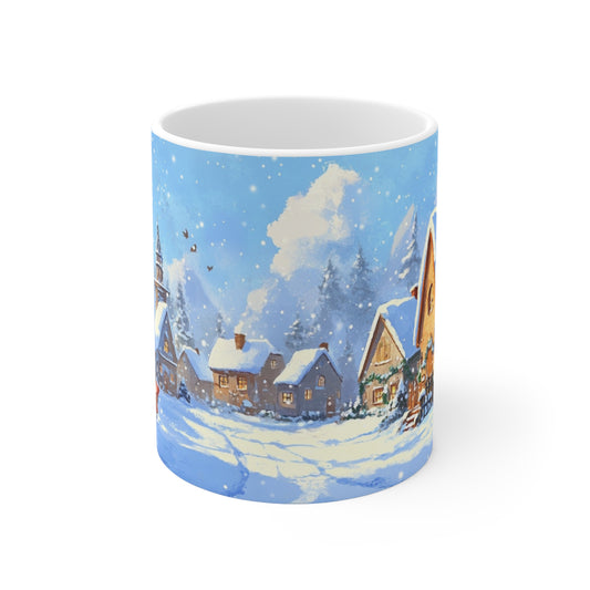 Keramisk Julekopp med Julemotiv #15 – Perfekt Gave til Kaffe, Te eller Kakao