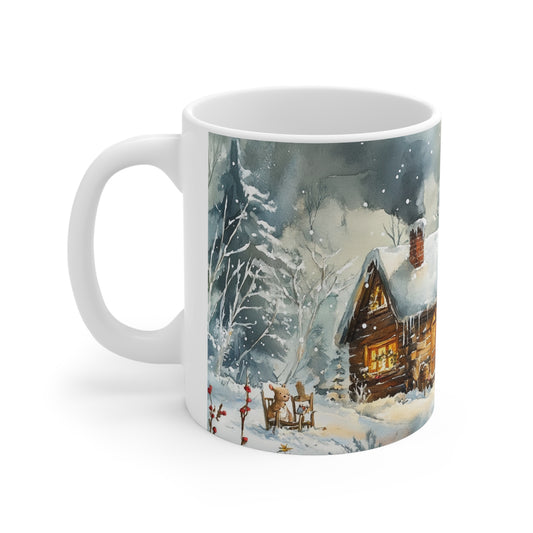 Keramisk Julekopp med Julemotiv #8 – Perfekt Gave til Kaffe, Te eller Kakao