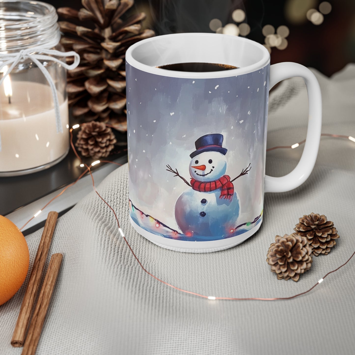 Keramisk Julekopp med Julemotiv #38 – Perfekt Gave til Kaffe, Te eller Kakao