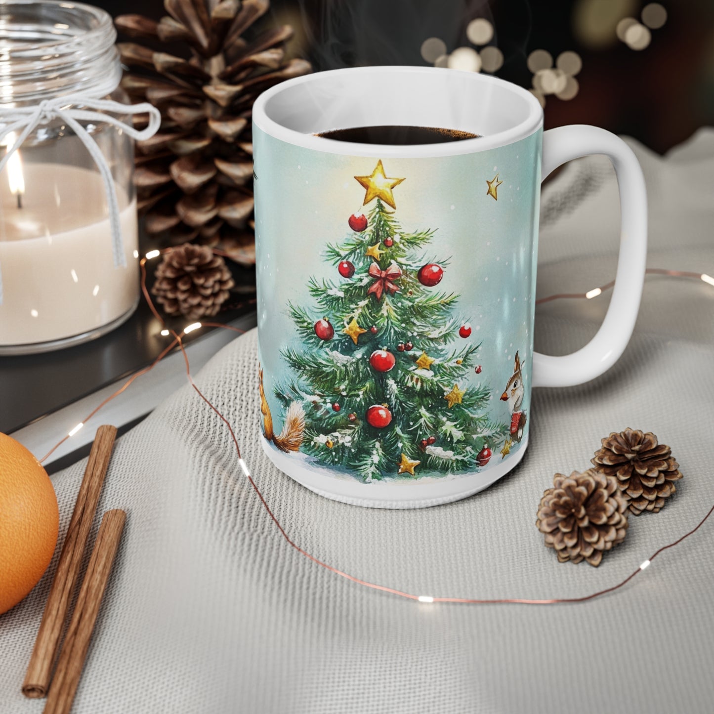 Keramisk Julekopp med Julemotiv #1 – Perfekt Gave til Kaffe, Te eller Kakao