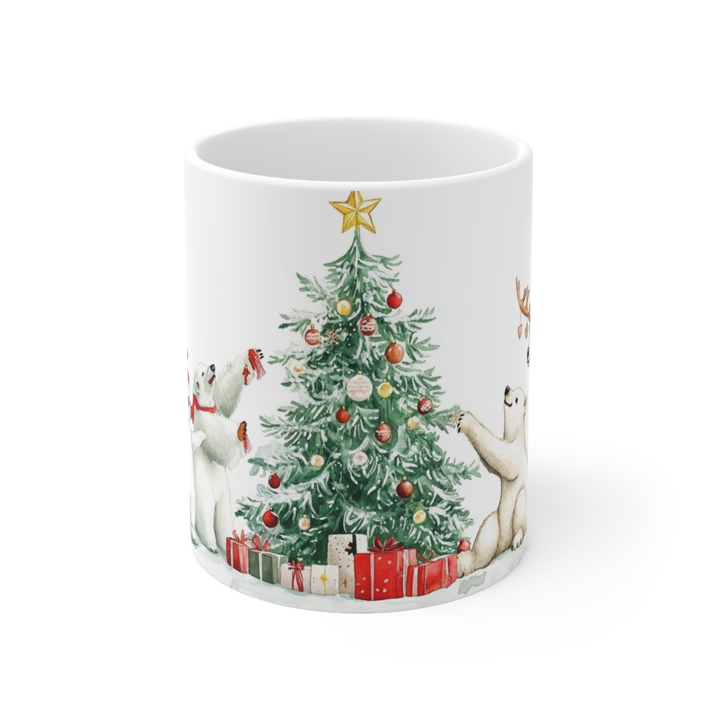 Keramisk Julekopp med Julemotiv #55 – Perfekt Gave til Kaffe, Te eller Kakao