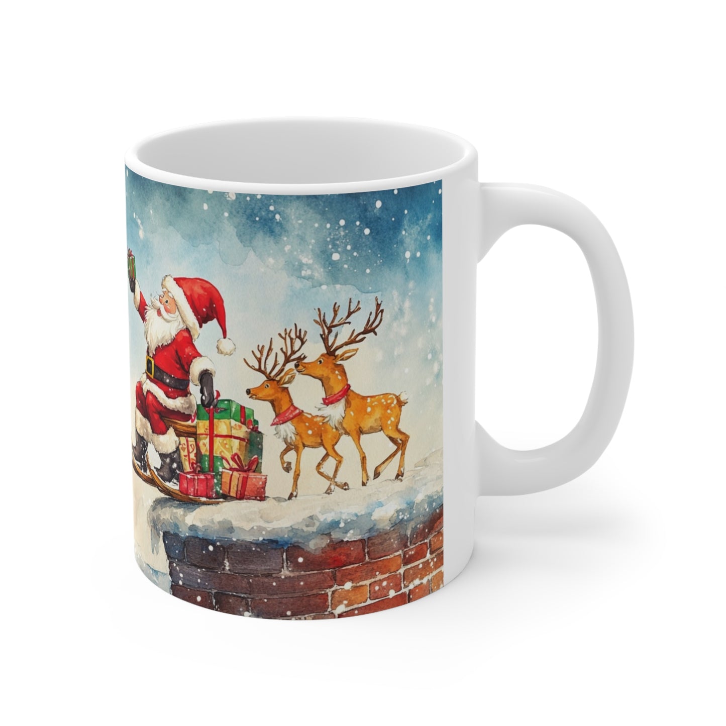 Keramisk Julekopp med Julemotiv #80 – Perfekt Gave til Kaffe, Te eller Kakao