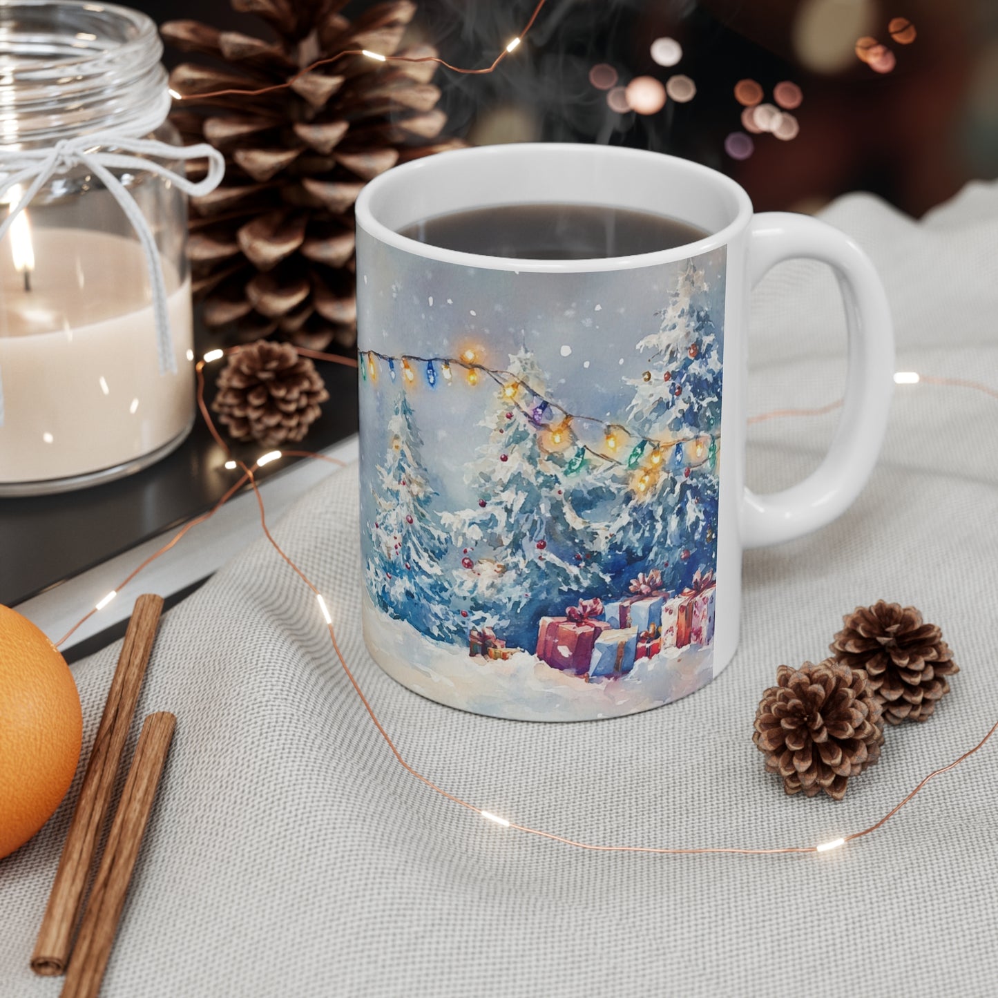 Keramisk Julekopp med Julemotiv #70 – Perfekt Gave til Kaffe, Te eller Kakao