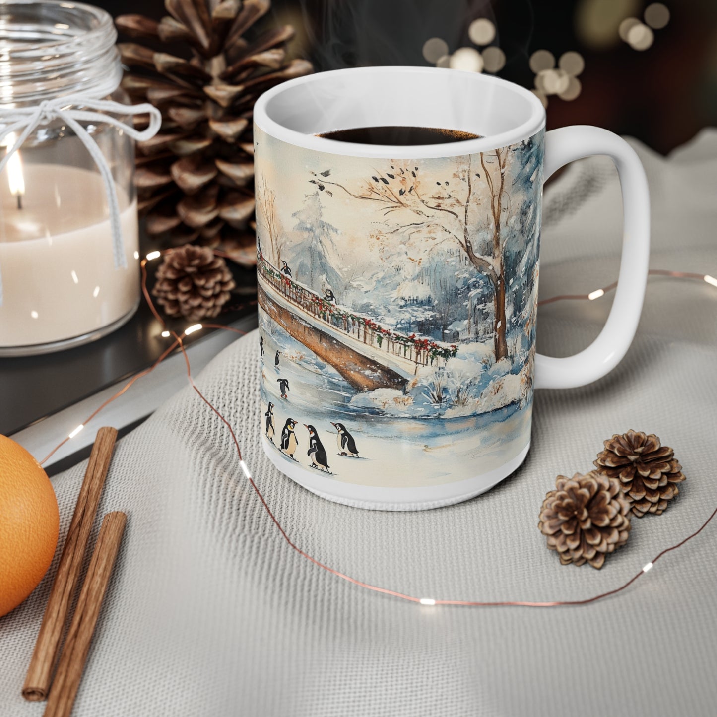 Keramisk Julekopp med Julemotiv #35 – Perfekt Gave til Kaffe, Te eller Kakao