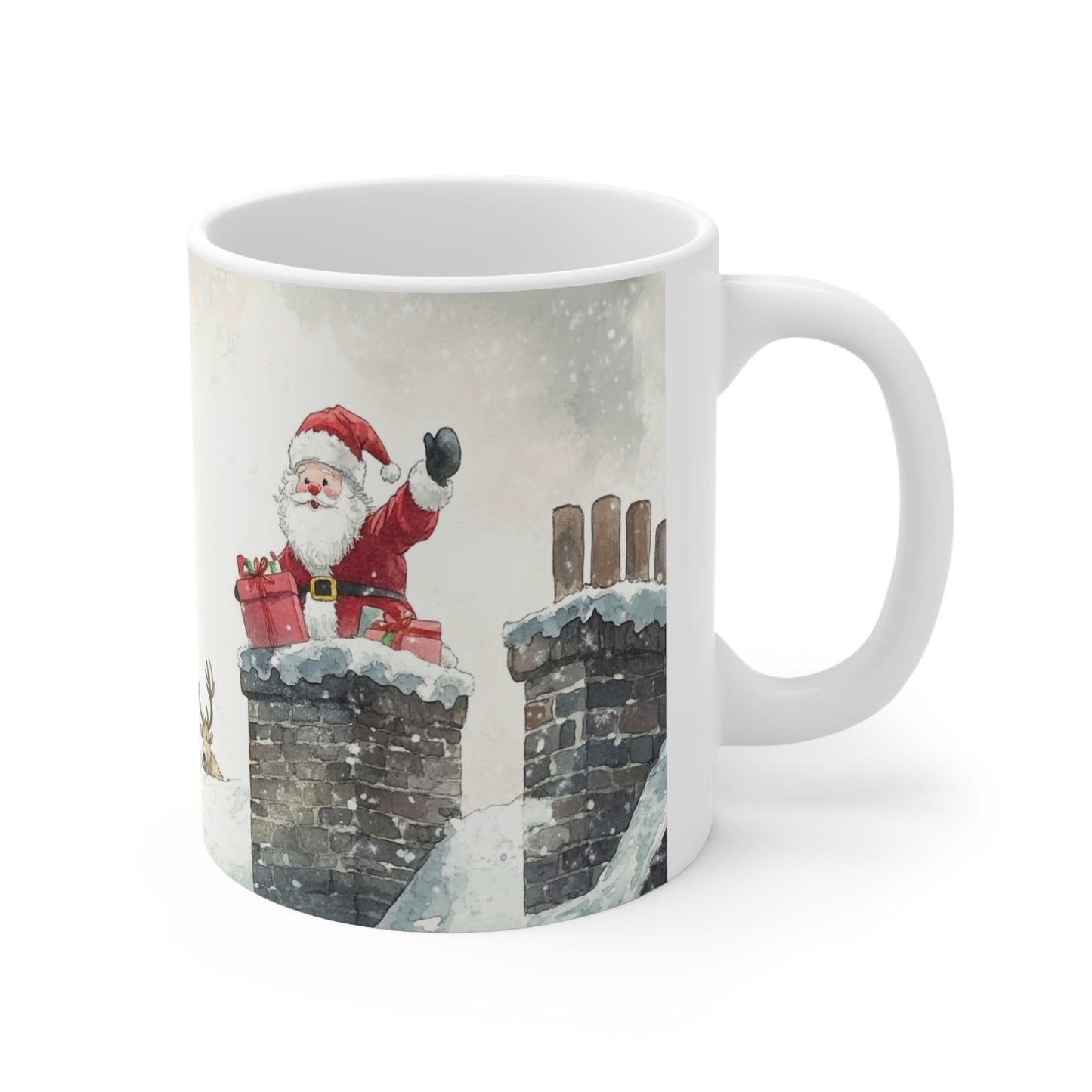 Keramisk Julekopp med Julemotiv #83 – Perfekt Gave til Kaffe, Te eller Kakao