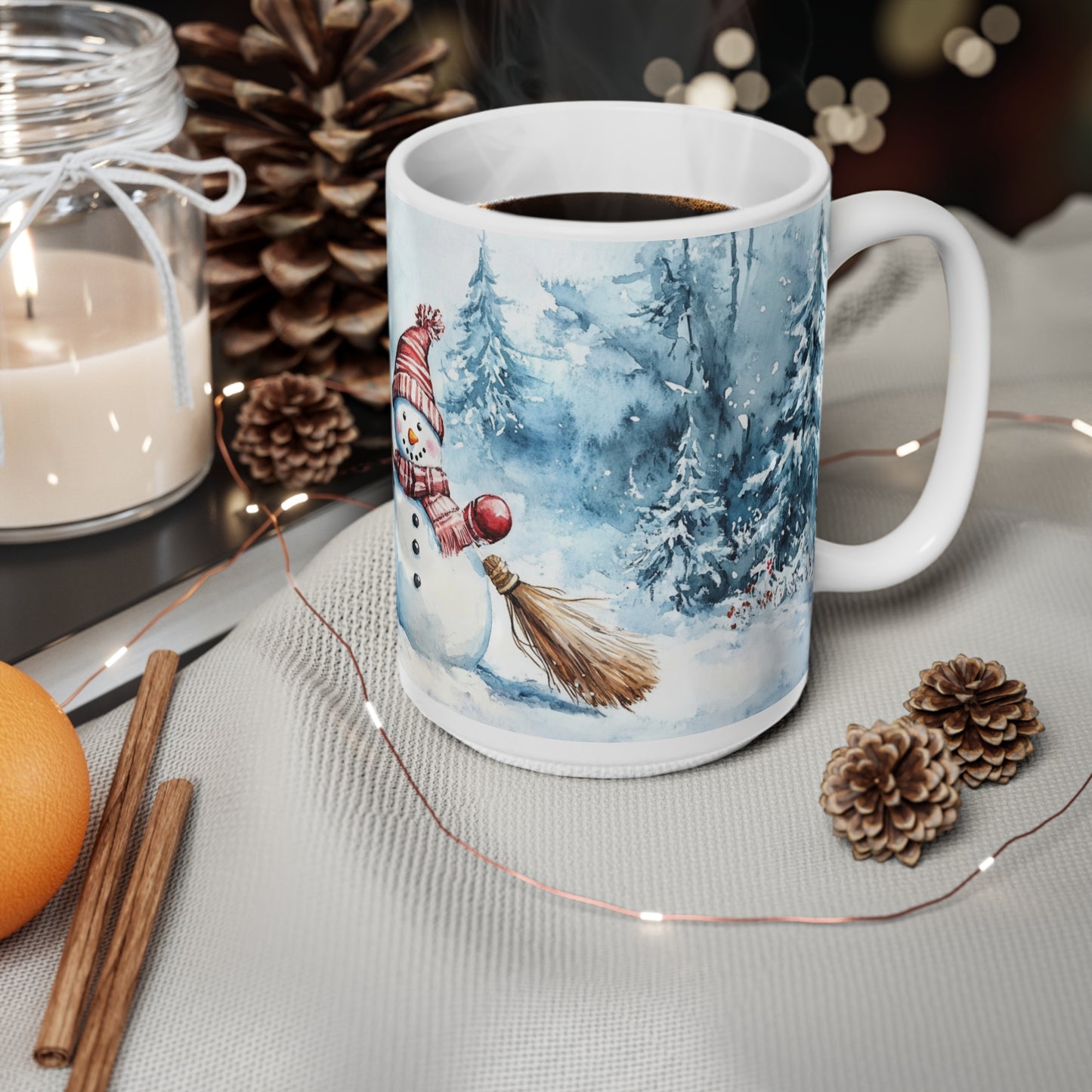 Keramisk Julekopp med Julemotiv #65 – Perfekt Gave til Kaffe, Te eller Kakao