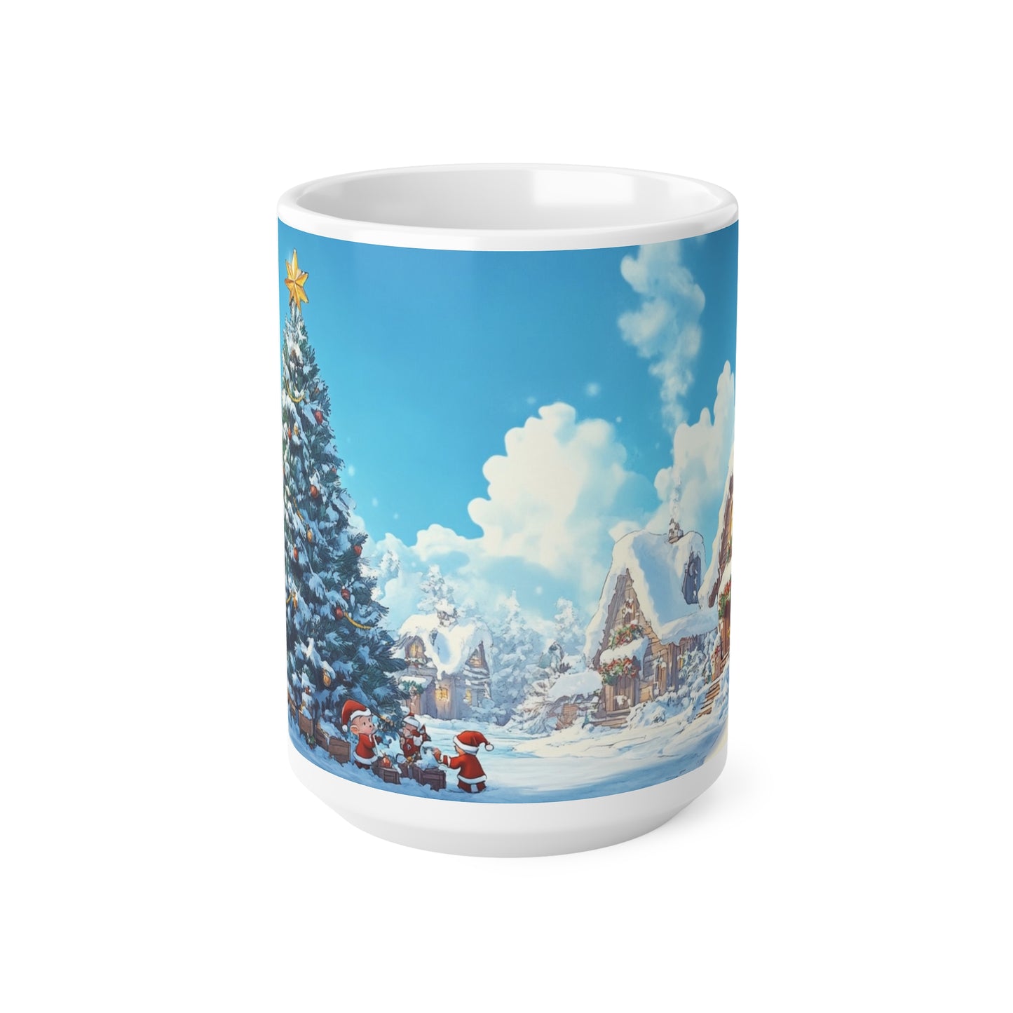 Keramisk Julekopp med Julemotiv #91 – Perfekt Gave til Kaffe, Te eller Kakao