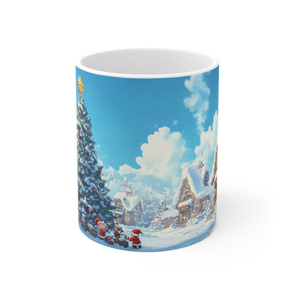 Keramisk Julekopp med Julemotiv #91 – Perfekt Gave til Kaffe, Te eller Kakao