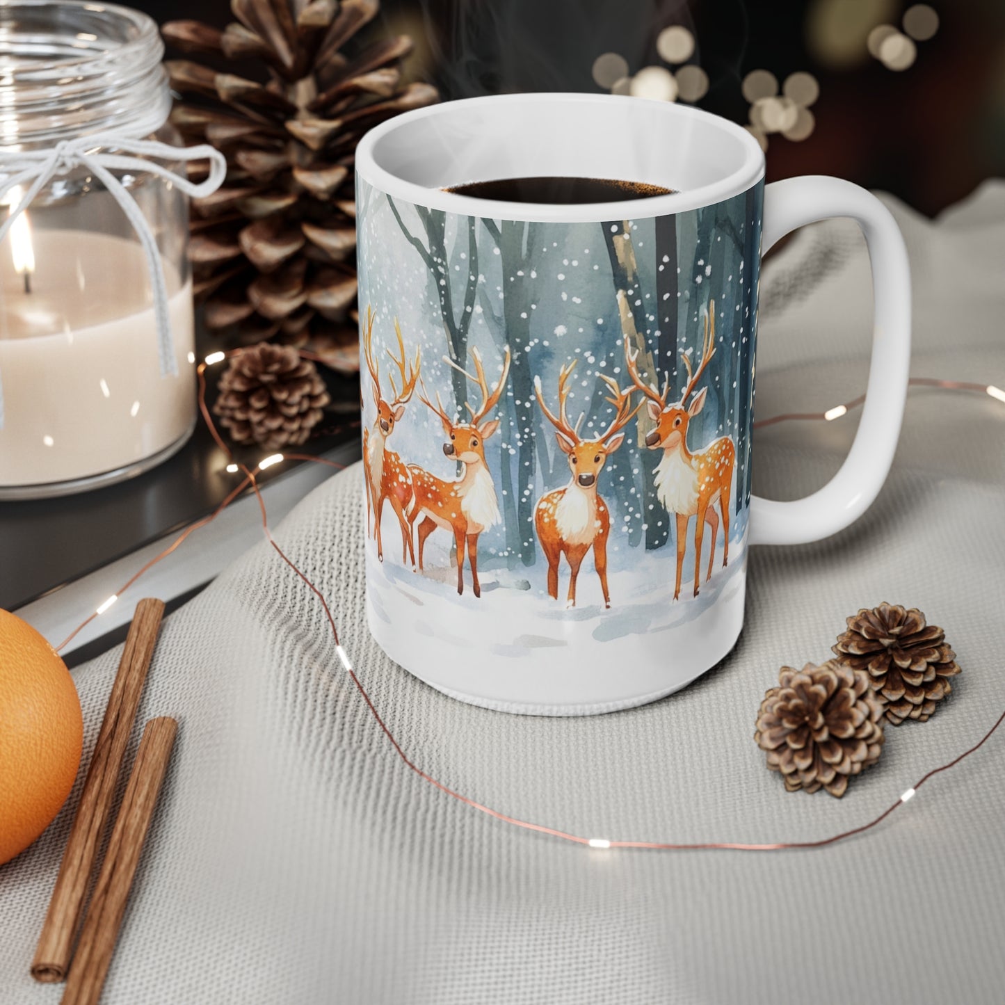 Keramisk Julekopp med Julemotiv #44 – Perfekt Gave til Kaffe, Te eller Kakao