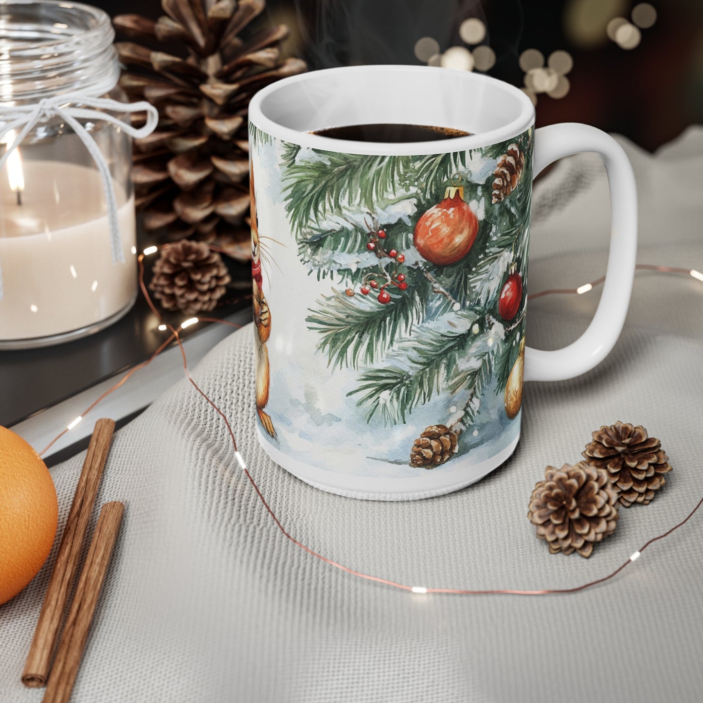 Keramisk Julekopp med Julemotiv #25 – Perfekt Gave til Kaffe, Te eller Kakao