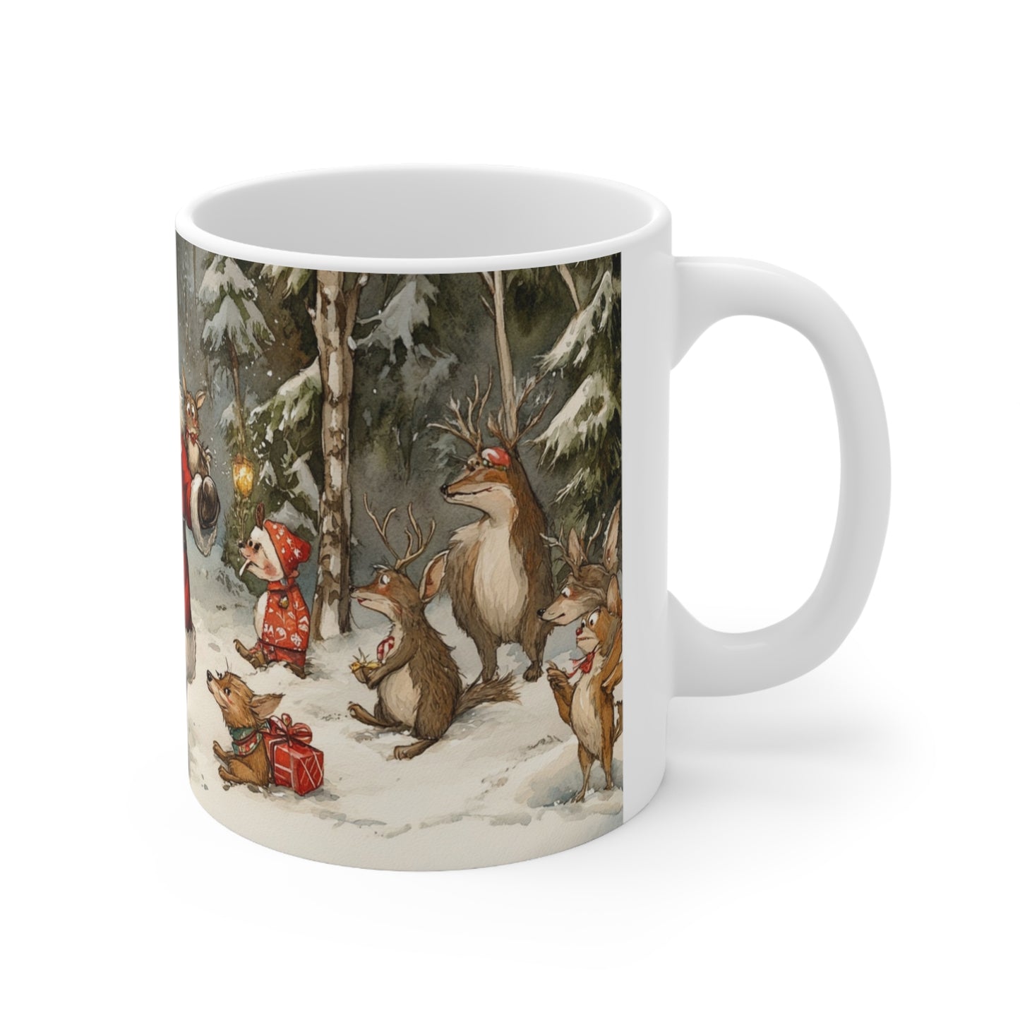 Keramisk Julekopp med Julemotiv #66 – Perfekt Gave til Kaffe, Te eller Kakao