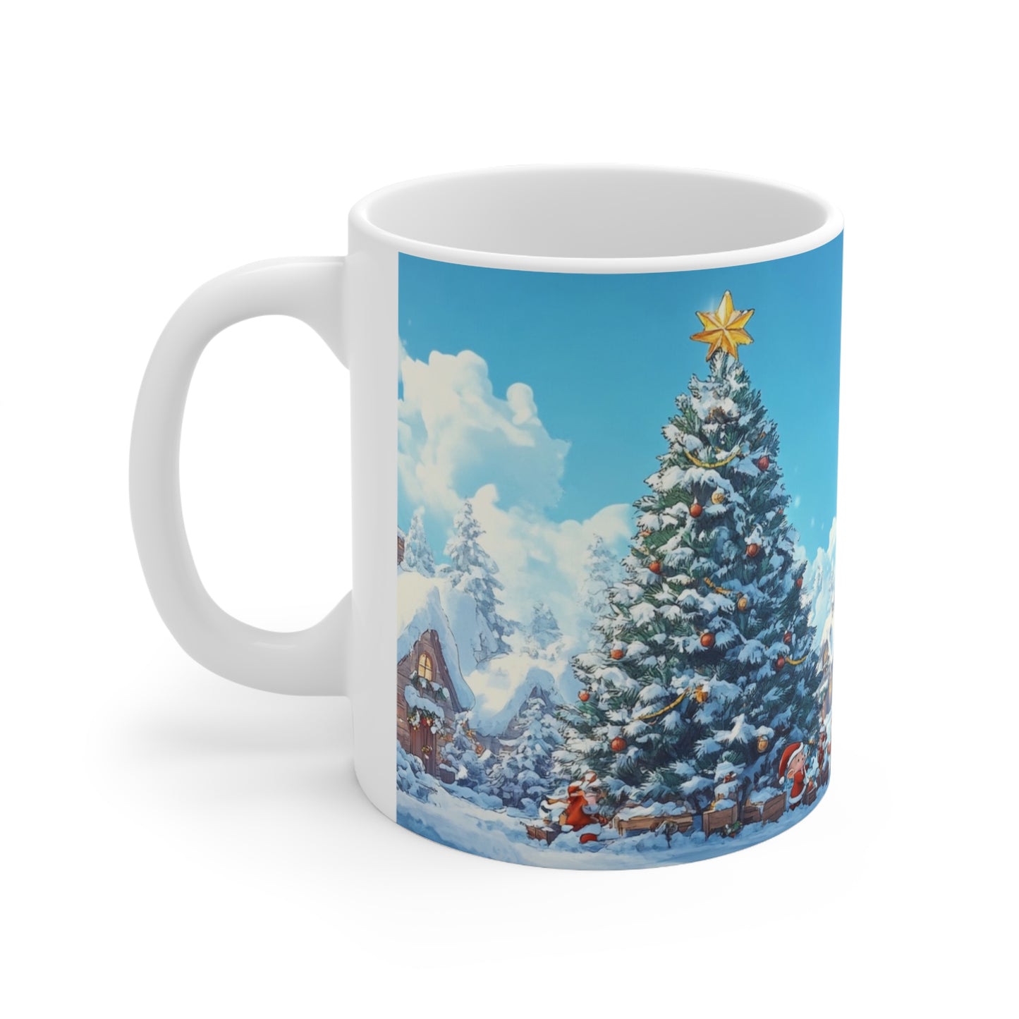 Keramisk Julekopp med Julemotiv #91 – Perfekt Gave til Kaffe, Te eller Kakao