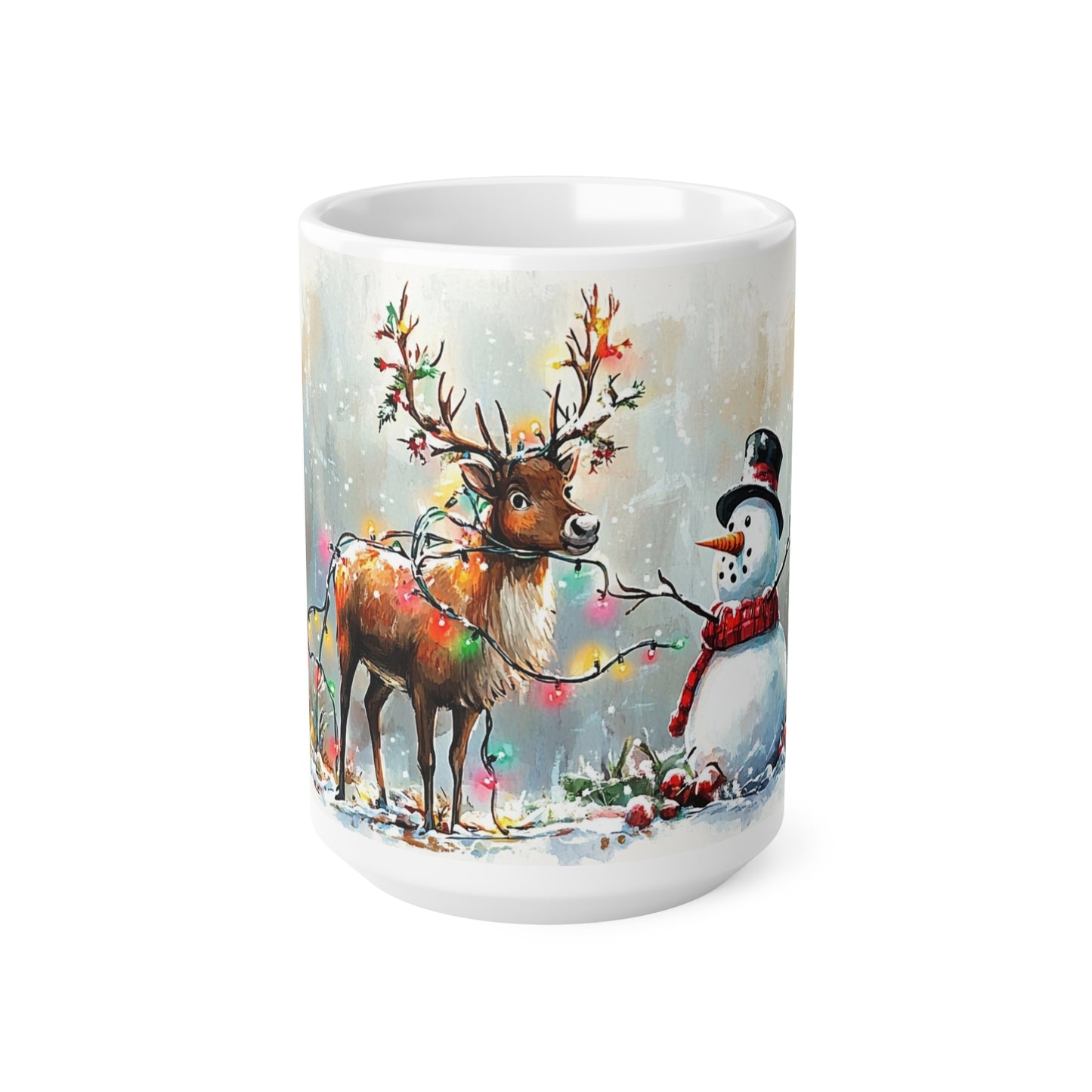 Keramisk Julekopp med Julemotiv #36 – Perfekt Gave til Kaffe, Te eller Kakao