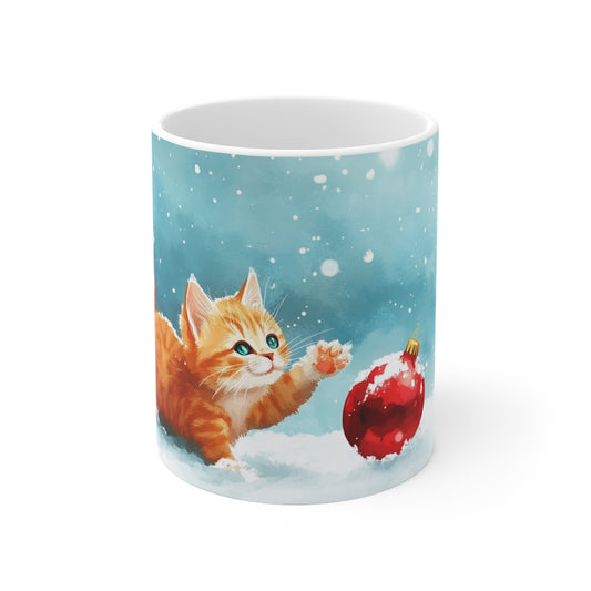 Keramisk Julekopp med Julemotiv #77 – Perfekt Gave til Kaffe, Te eller Kakao