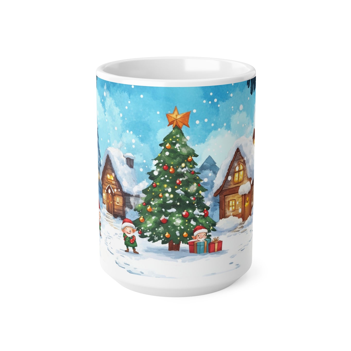 Keramisk Julekopp med Julemotiv #94 – Perfekt Gave til Kaffe, Te eller Kakao