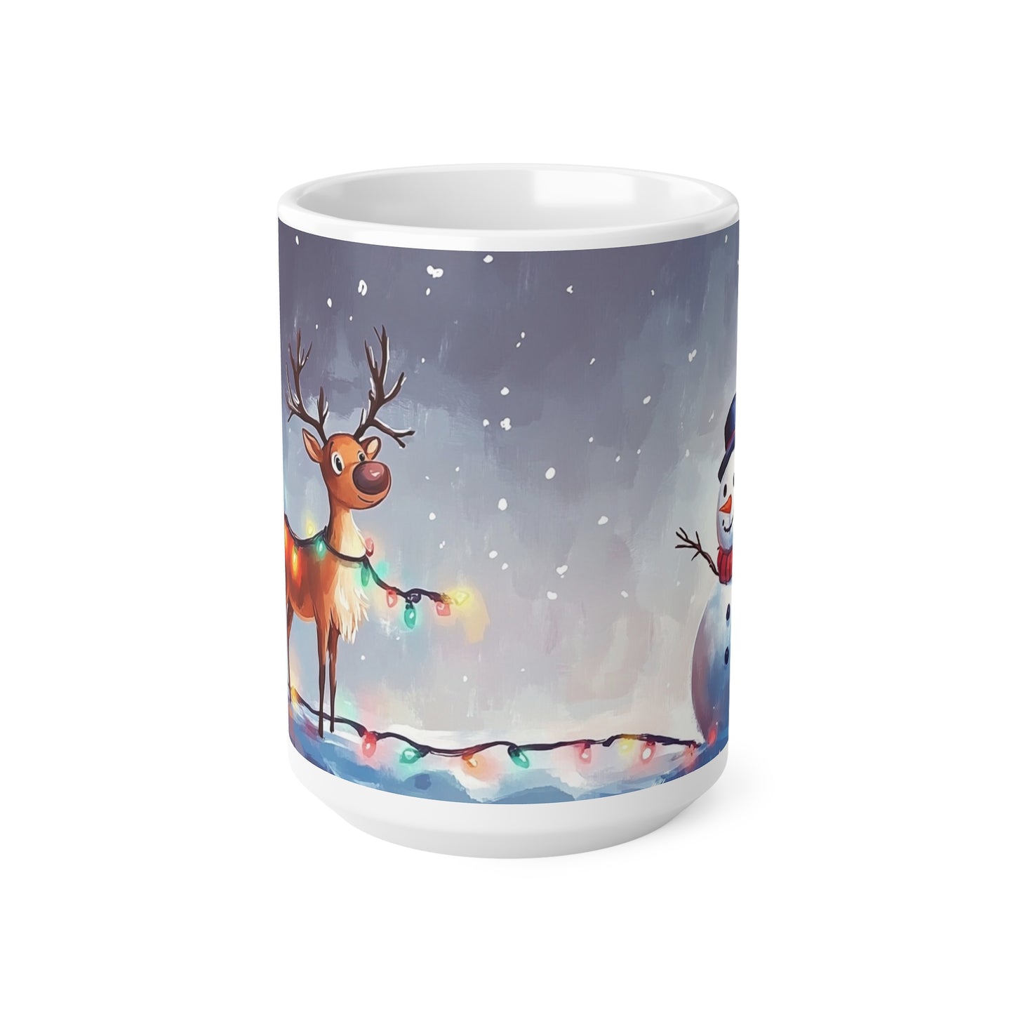 Keramisk Julekopp med Julemotiv #38 – Perfekt Gave til Kaffe, Te eller Kakao