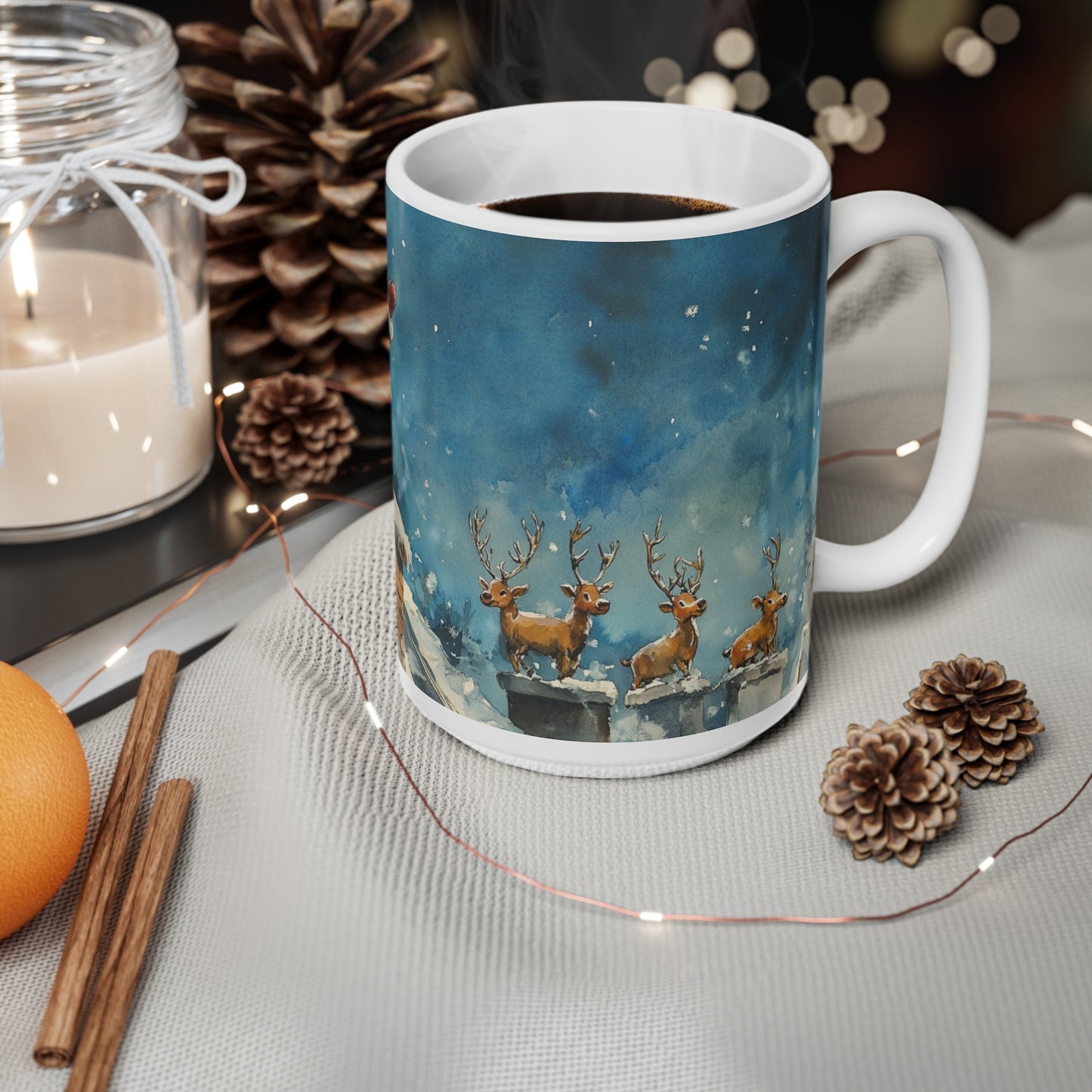 Keramisk Julekopp med Julemotiv #82 – Perfekt Gave til Kaffe, Te eller Kakao