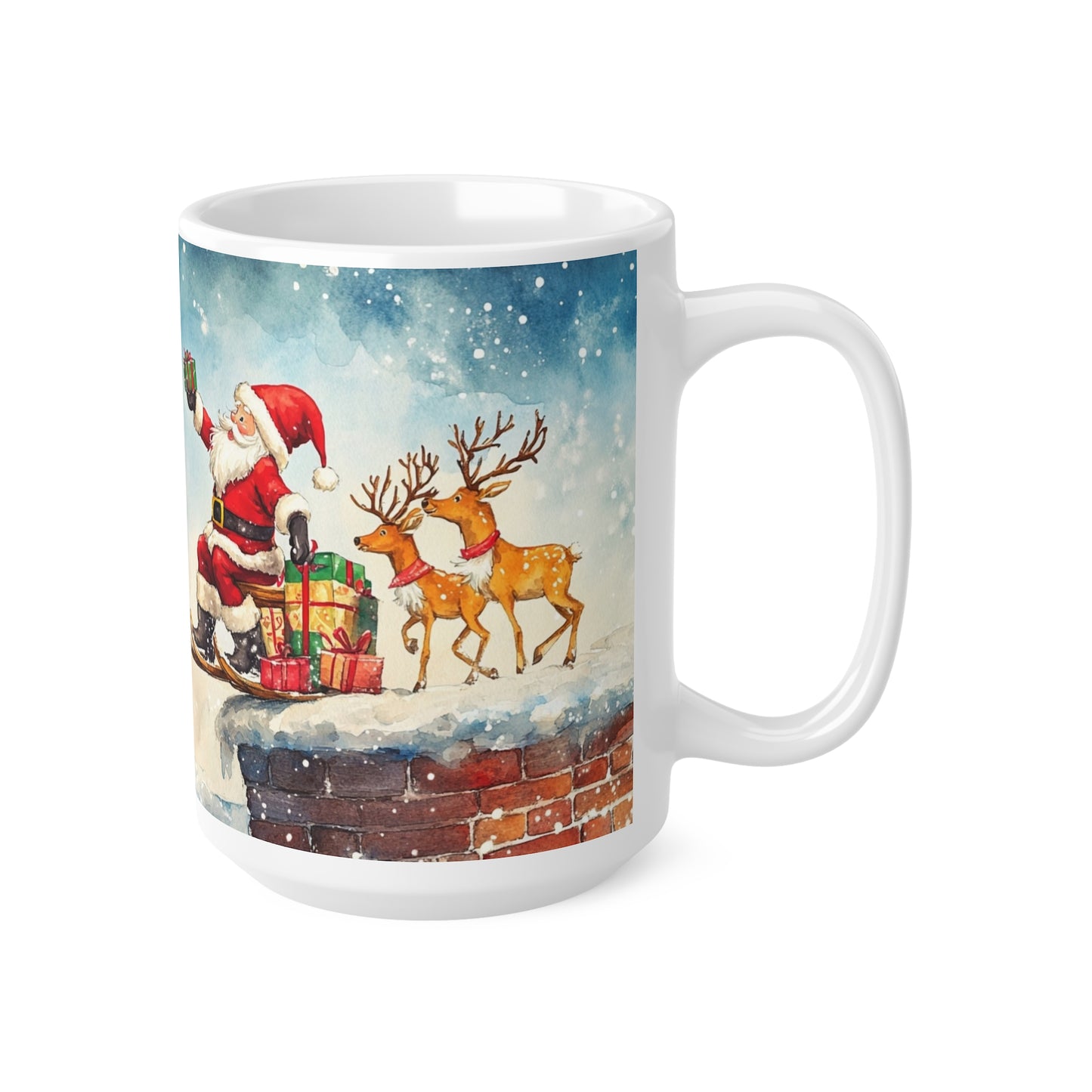 Keramisk Julekopp med Julemotiv #80 – Perfekt Gave til Kaffe, Te eller Kakao