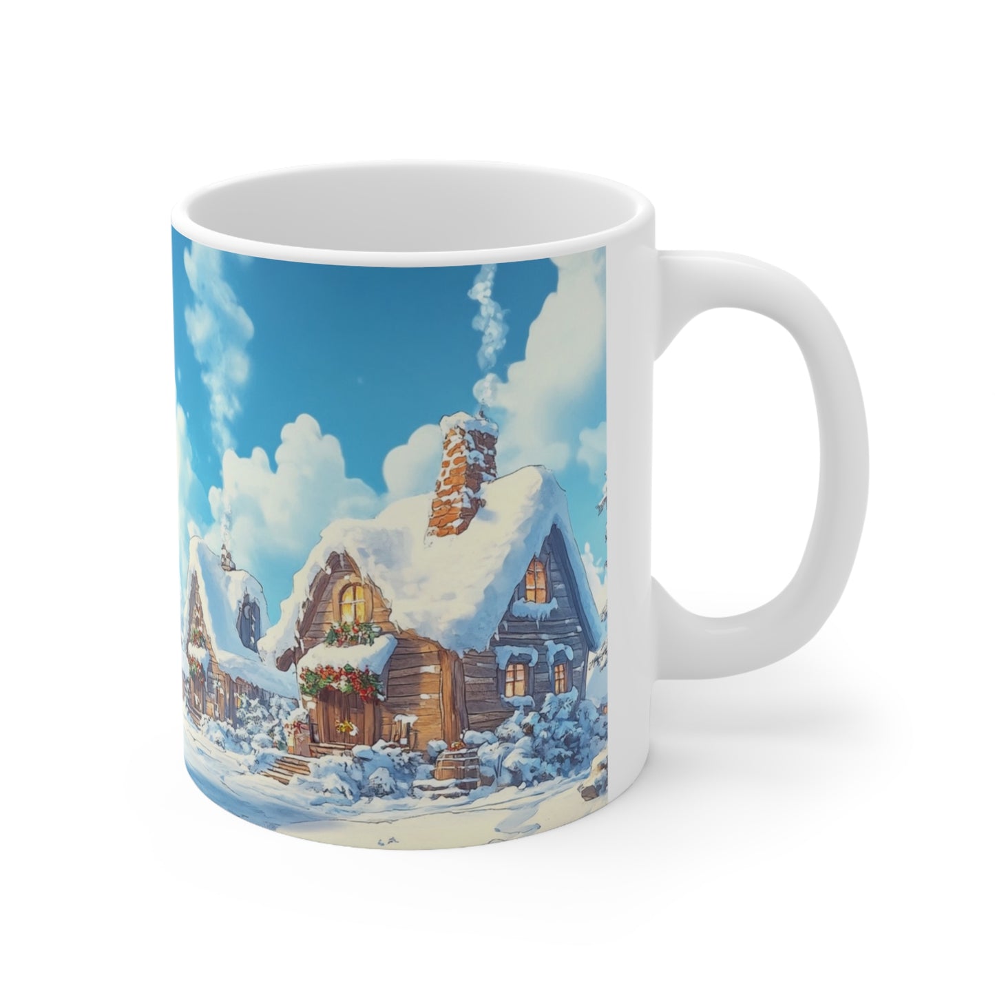 Keramisk Julekopp med Julemotiv #91 – Perfekt Gave til Kaffe, Te eller Kakao