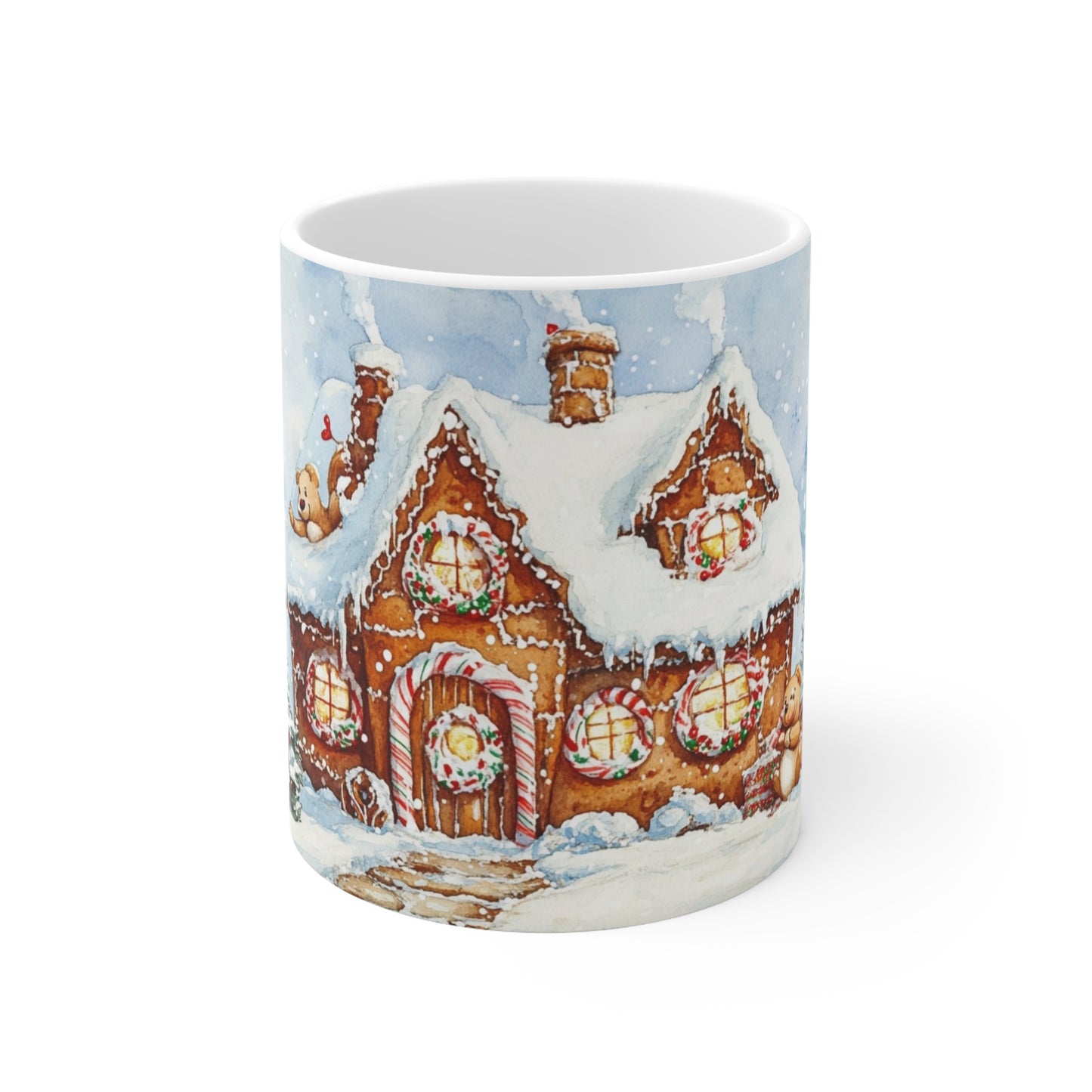 Keramisk Julekopp med Julemotiv #101 – Perfekt Gave til Kaffe, Te eller Kakao