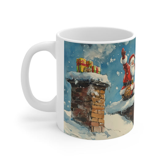 Keramisk Julekopp med Julemotiv #82 – Perfekt Gave til Kaffe, Te eller Kakao