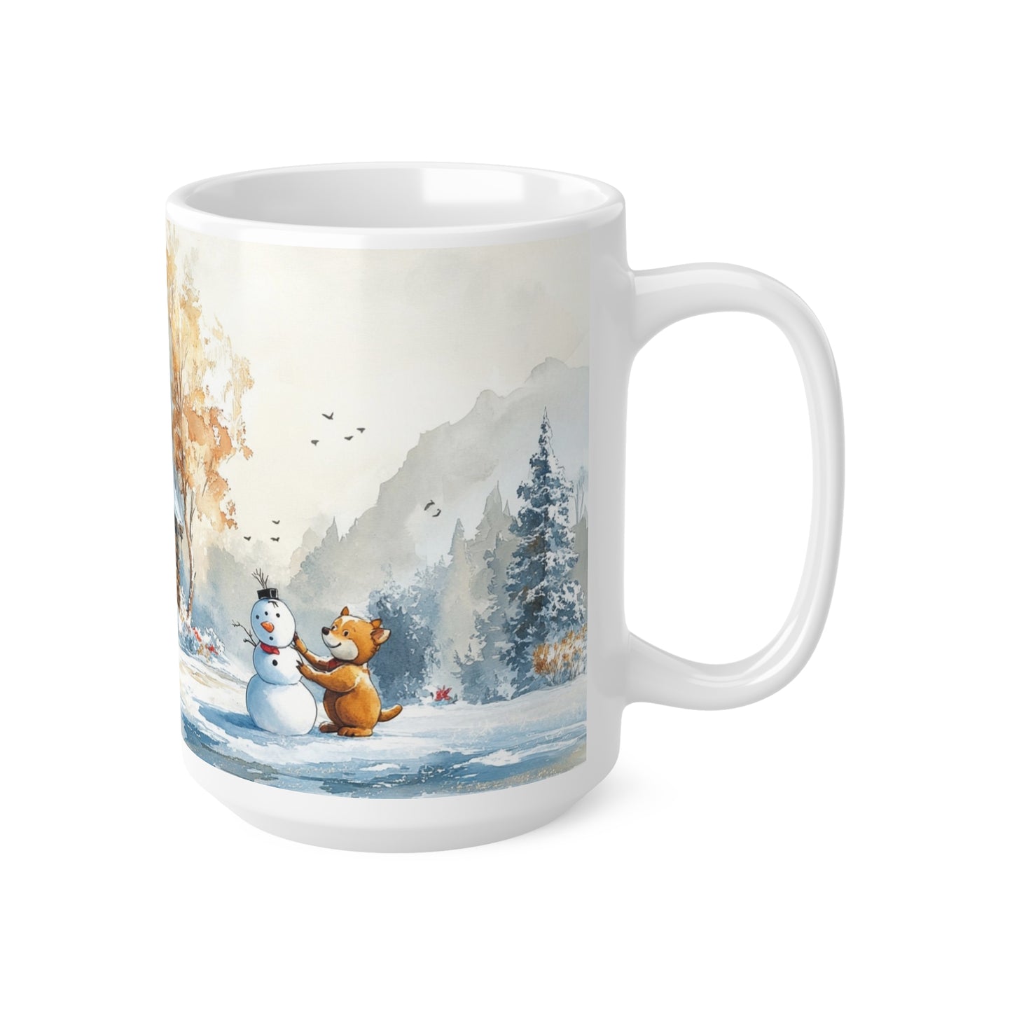 Keramisk Julekopp med Julemotiv #9 – Perfekt Gave til Kaffe, Te eller Kakao