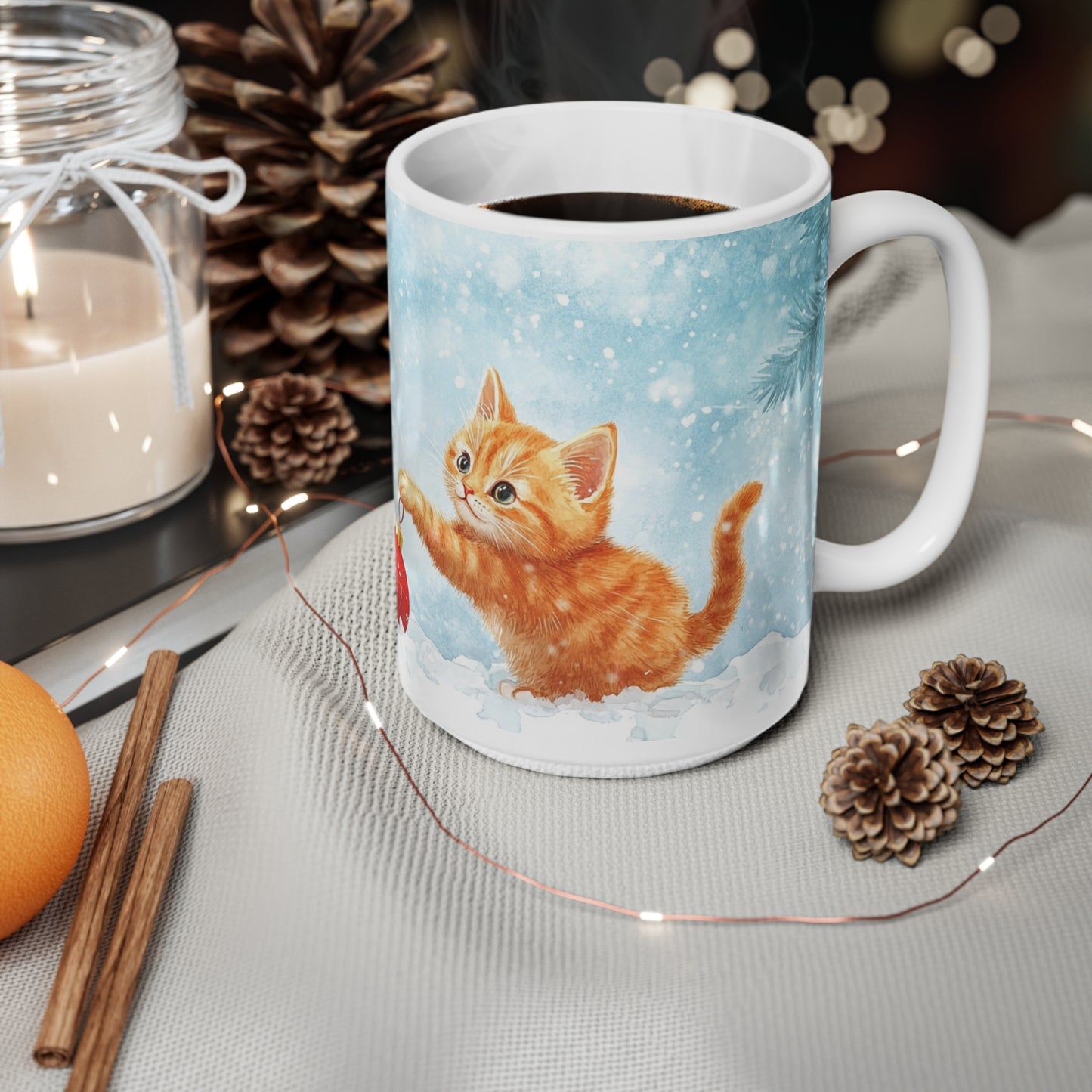 Keramisk Julekopp med Julemotiv #78 – Perfekt Gave til Kaffe, Te eller Kakao