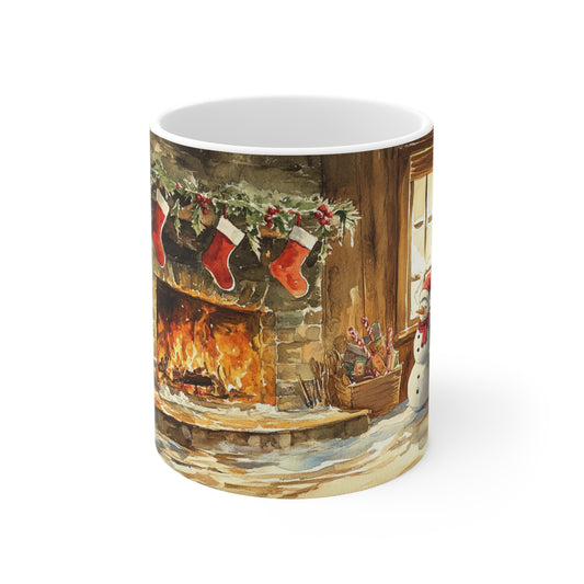 Keramisk Julekopp med Julemotiv #100 – Perfekt Gave til Kaffe, Te eller Kakao