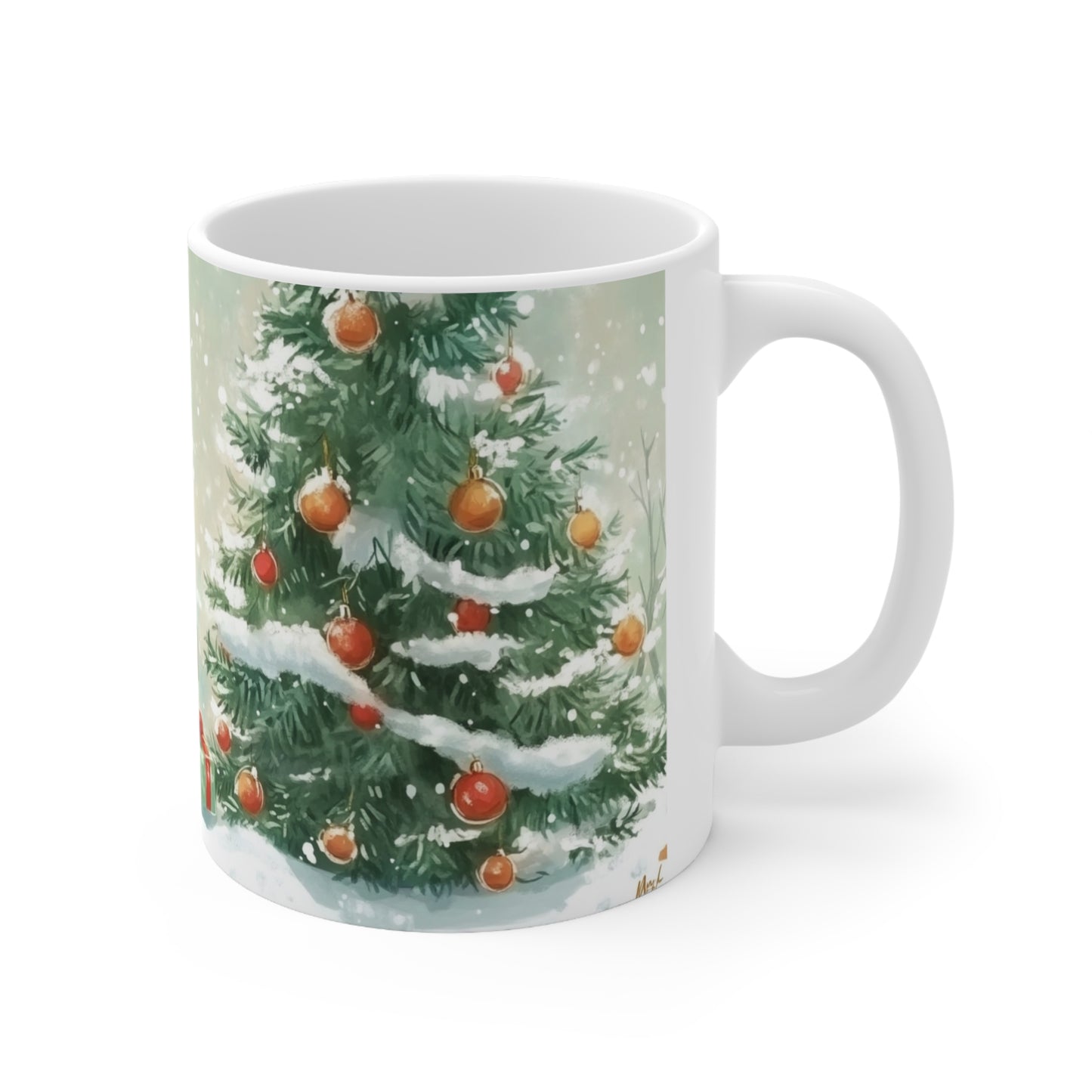 Keramisk Julekopp med Julemotiv #17 – Perfekt Gave til Kaffe, Te eller Kakao