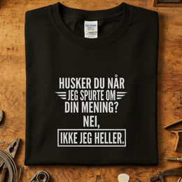 Husker du når jeg spurte om din mening T-skjorte