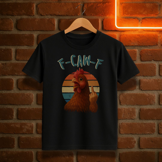 F-CAW-F Hane T-skjorte – Morsomt Retro Design
