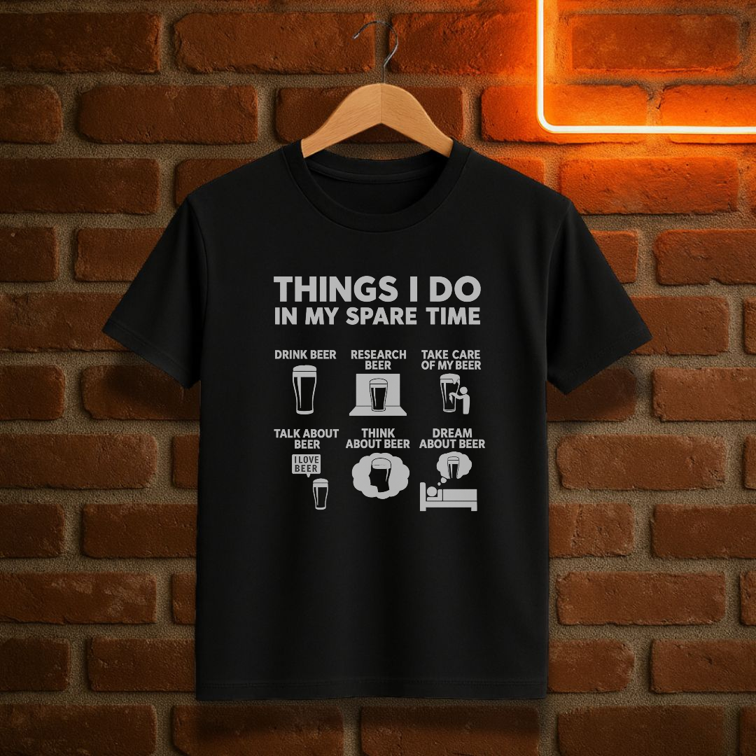 Things I Do in My Spare Time – Beer Edition T-Skjorte