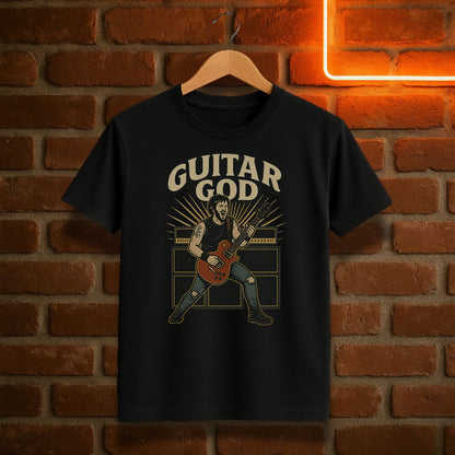 Guitar God T-skjorte – Rock & Roll Musiker T-skjorte