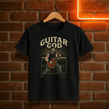 Guitar God T-skjorte – Rock & Roll Musiker T-skjorte