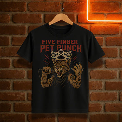 Five Finger Pet Punch T-skjorte – 5FDP Katteparodi T-skjorte