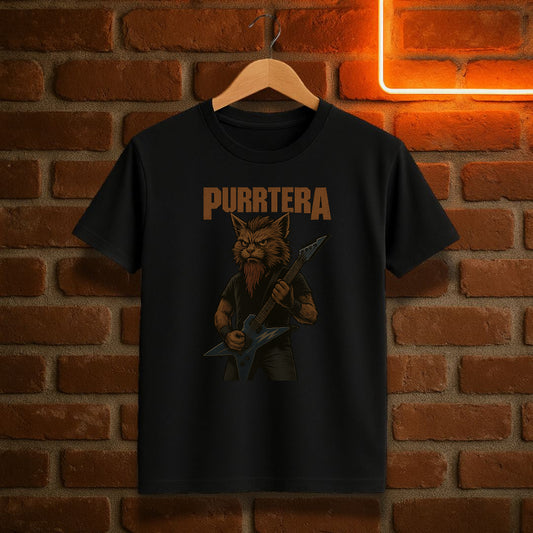 Svart Purrtera t-skjorte