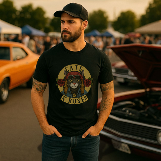 Cats N’ Roses T-skjorte