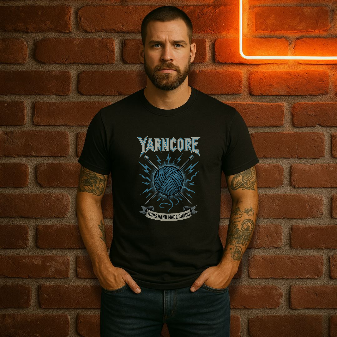 Yarncore – 100 % Håndlaget Kaos T-Skjorte