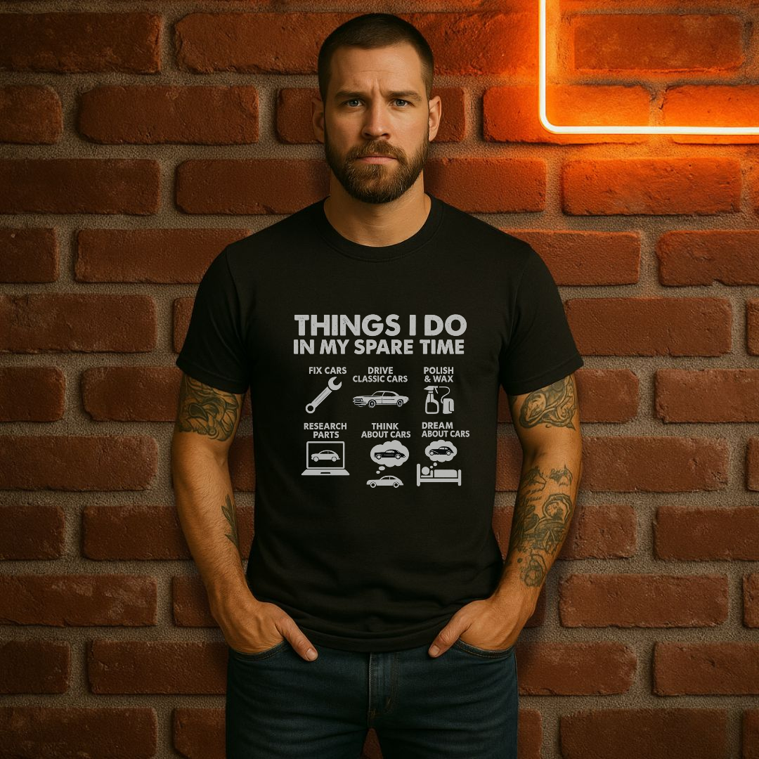 Things I Do In My Spare Time T-Skjorte – Veteranbil