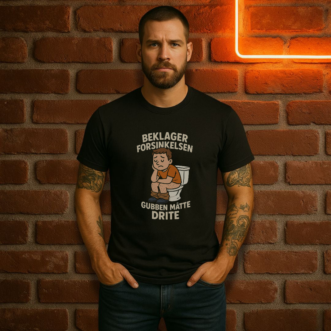 Gubben Måtte Drite T-skjorte – Morsom norsk humor T-skjorte