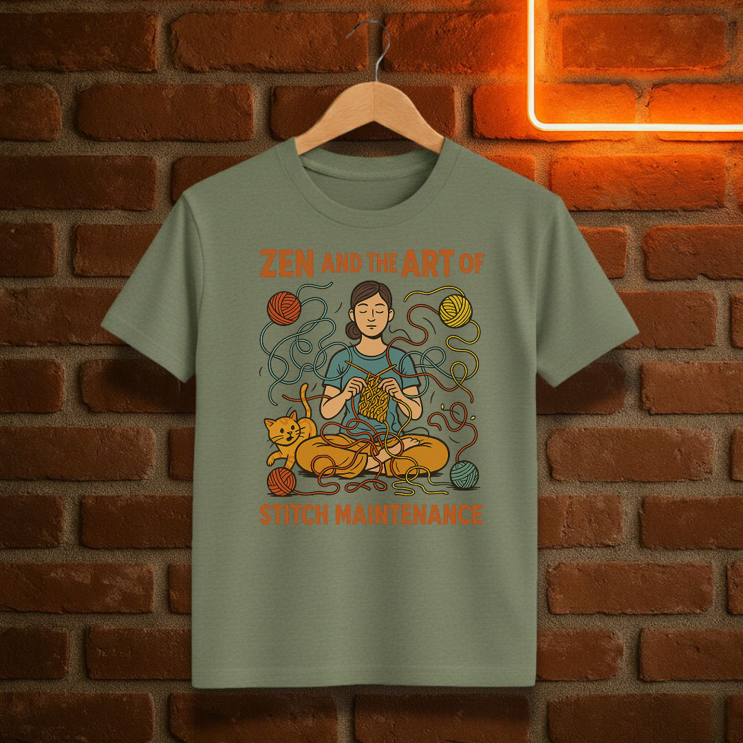Zen and the Art of Stitch Maintenance T-Skjorte