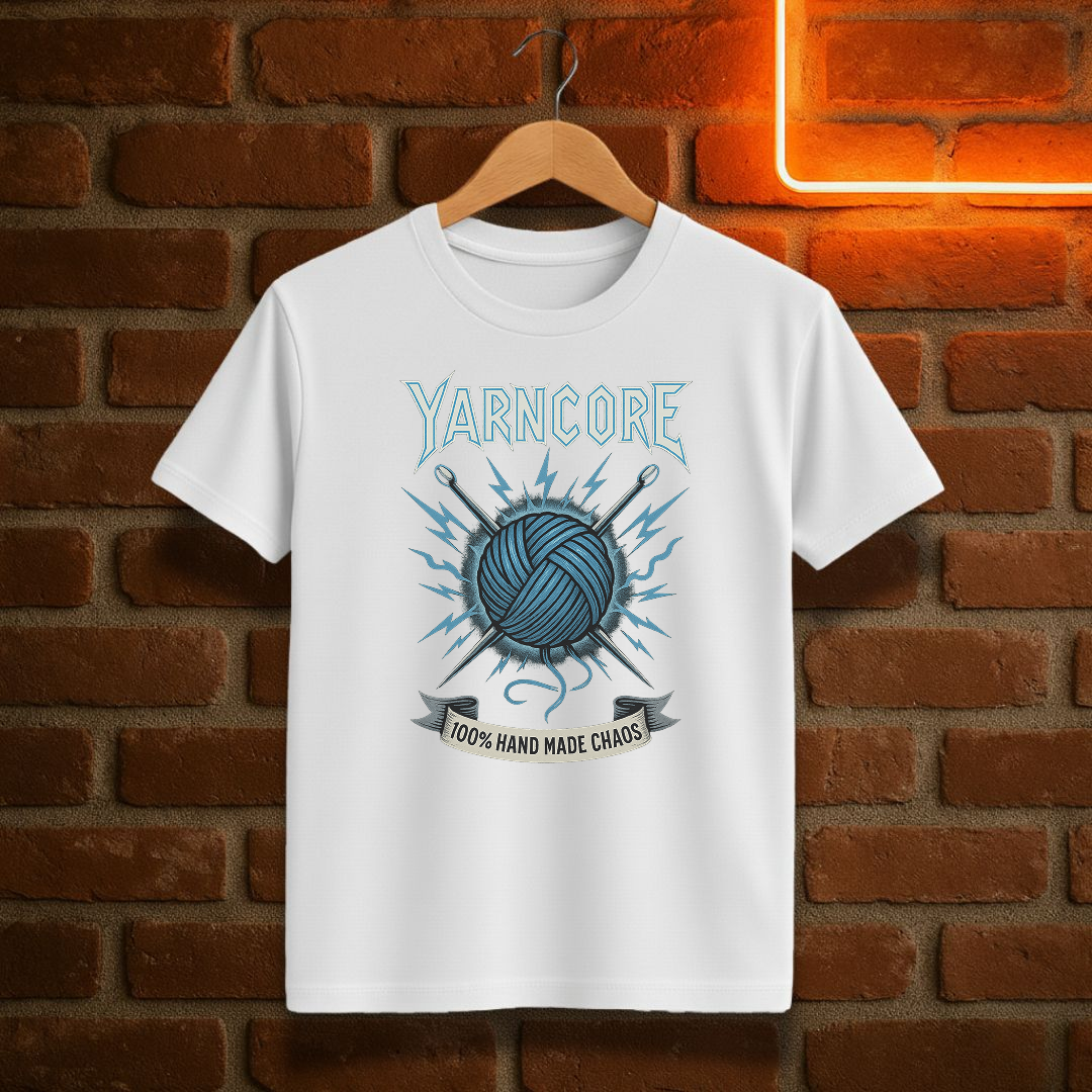 Yarncore – 100 % Håndlaget Kaos T-Skjorte