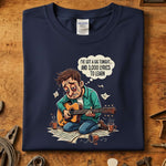 I've Got a Gig Tonight T-Skjorte with a cartoon character stressed about learning lyrics.