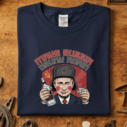 Make Russia drunk again t-skjorte med humoristisk design og komfortabel passform