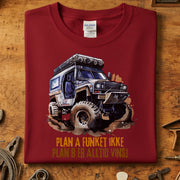 Plan A funket ikke offroad t-skjorte med bilmotiv for tøffe verkstedkvelder